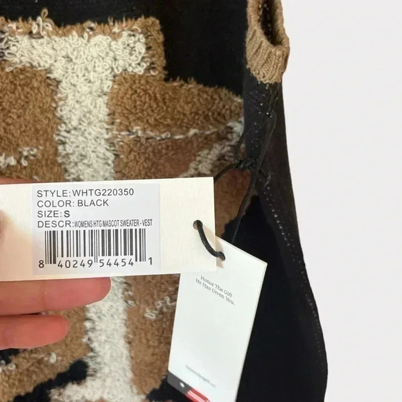 Honor the Gift Women's Small Mascot Sweater Vest Mini Dress in Black - Picture 5 of 8